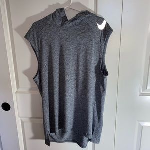 Nike dri-fit reflective sleeveless running hoodie